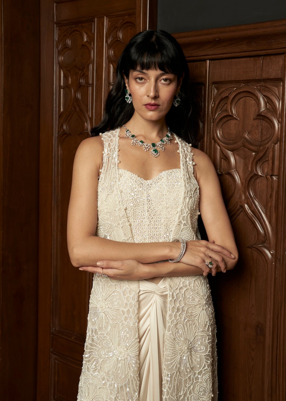 IVORY JACKET-CORSET SET