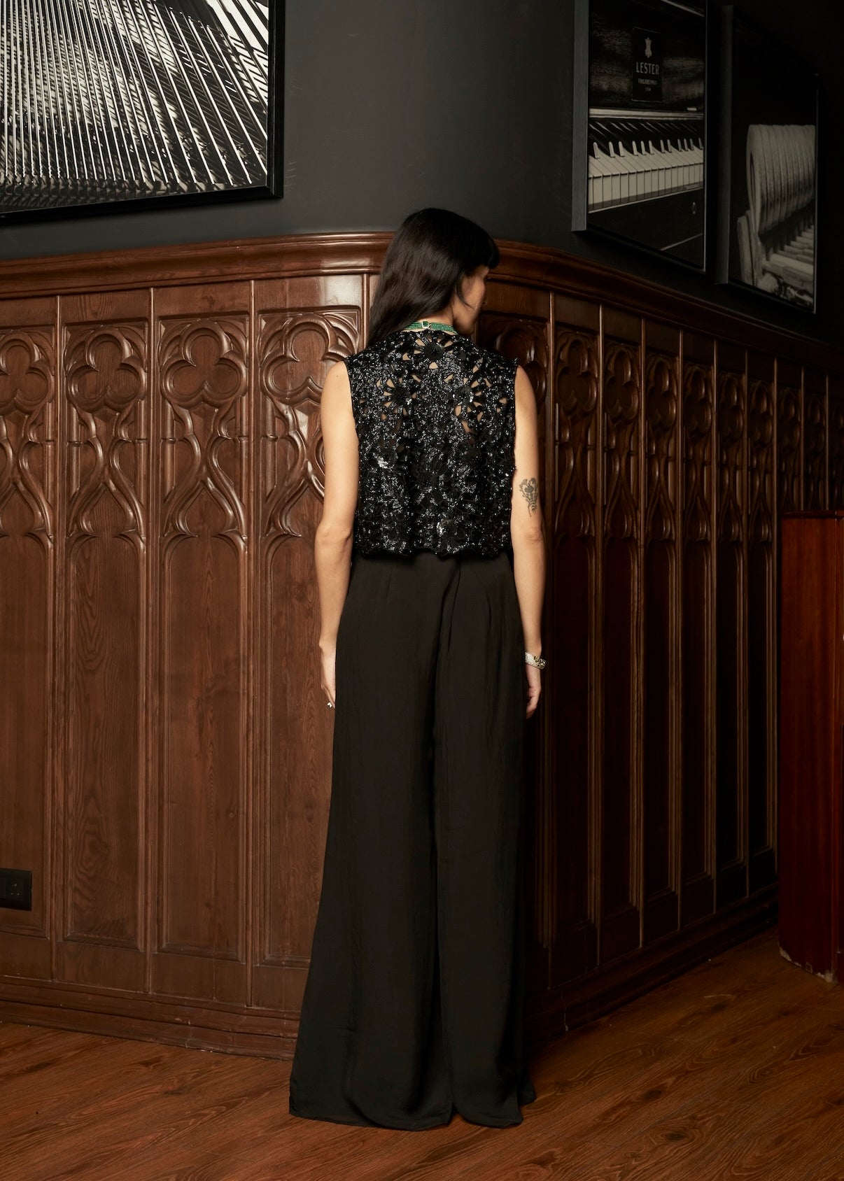 BLACK SHORT JACKET- PANT SET