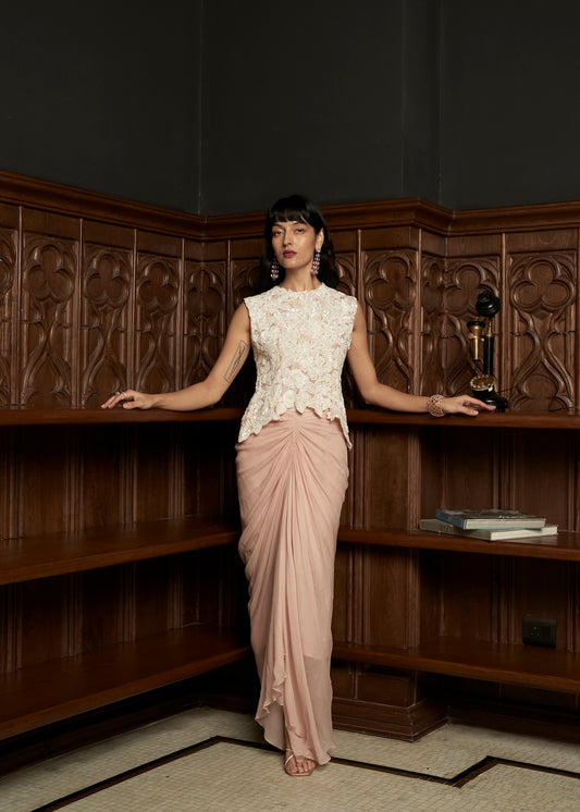 PINK TOP-SKIRT SET