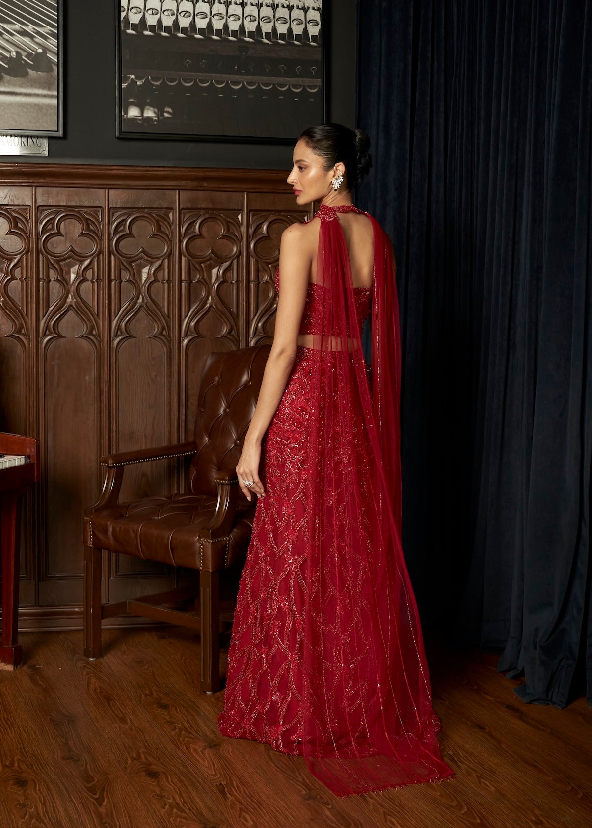 RED FISHCUT LEHENGA SET
