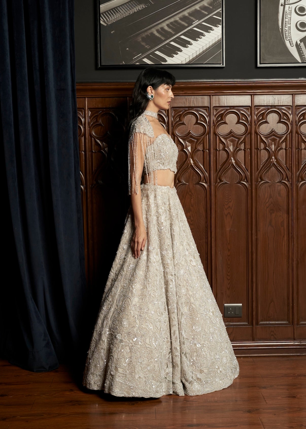 GREY LEHENGA - CAPE SET