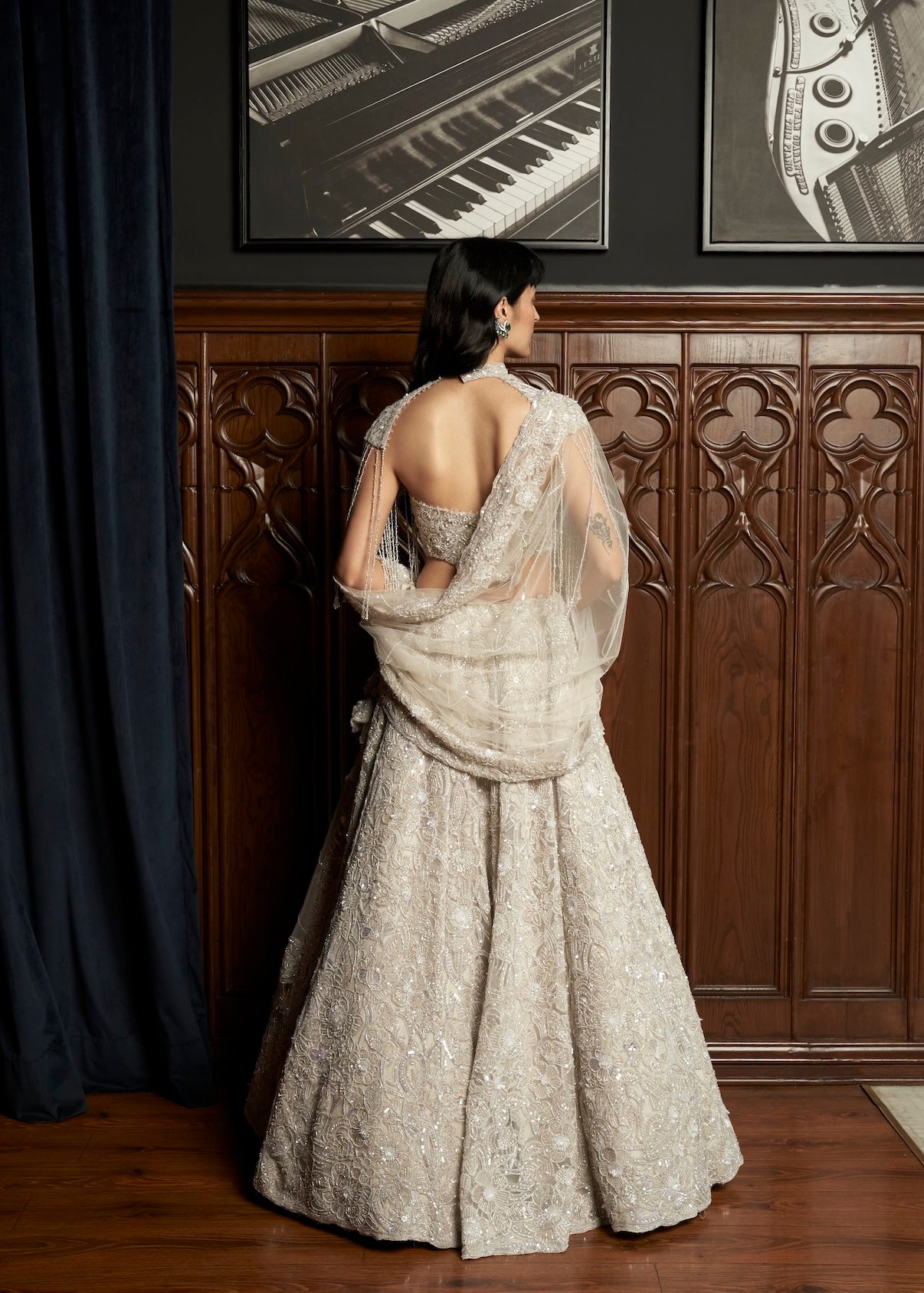 GREY LEHENGA - CAPE SET