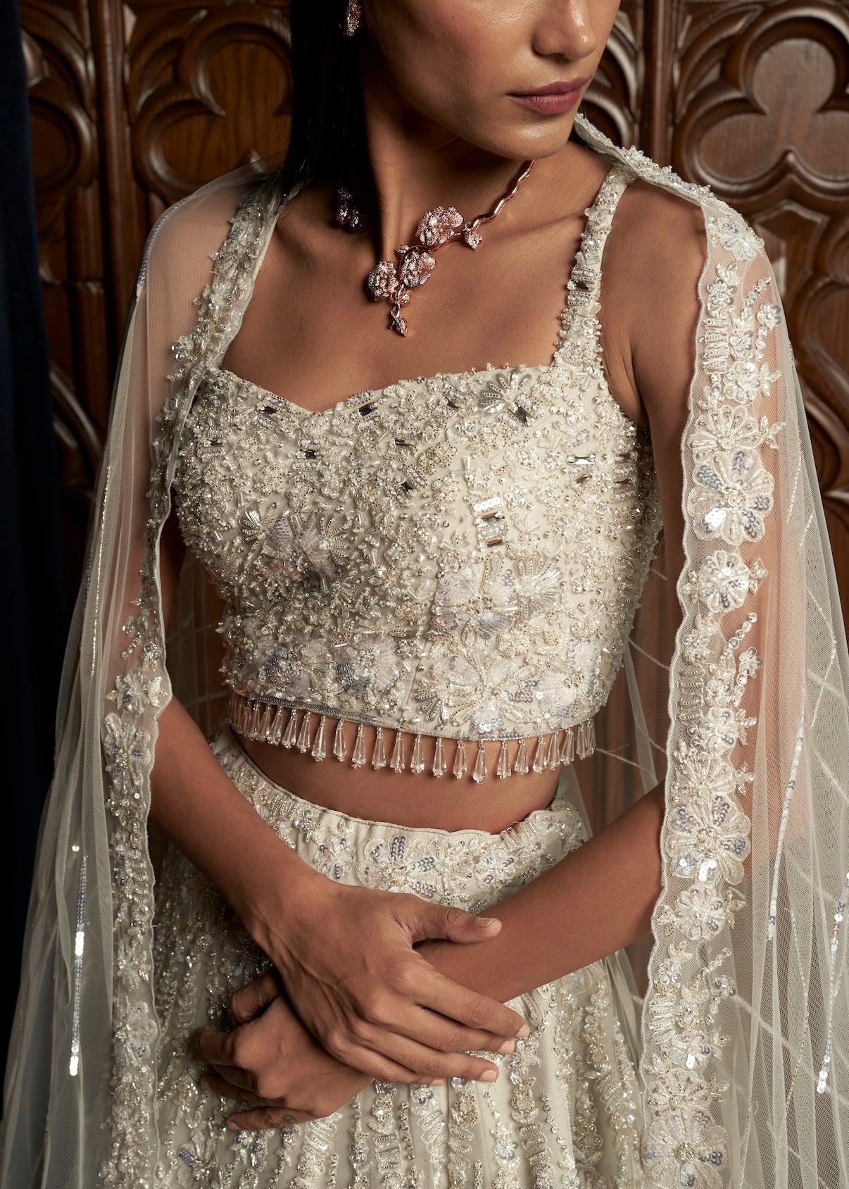 GREY LEHENGA SET