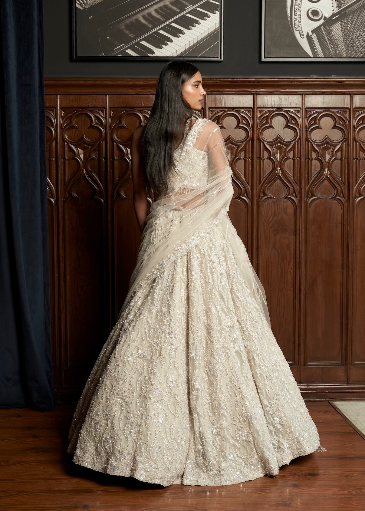 GREY LEHENGA SET