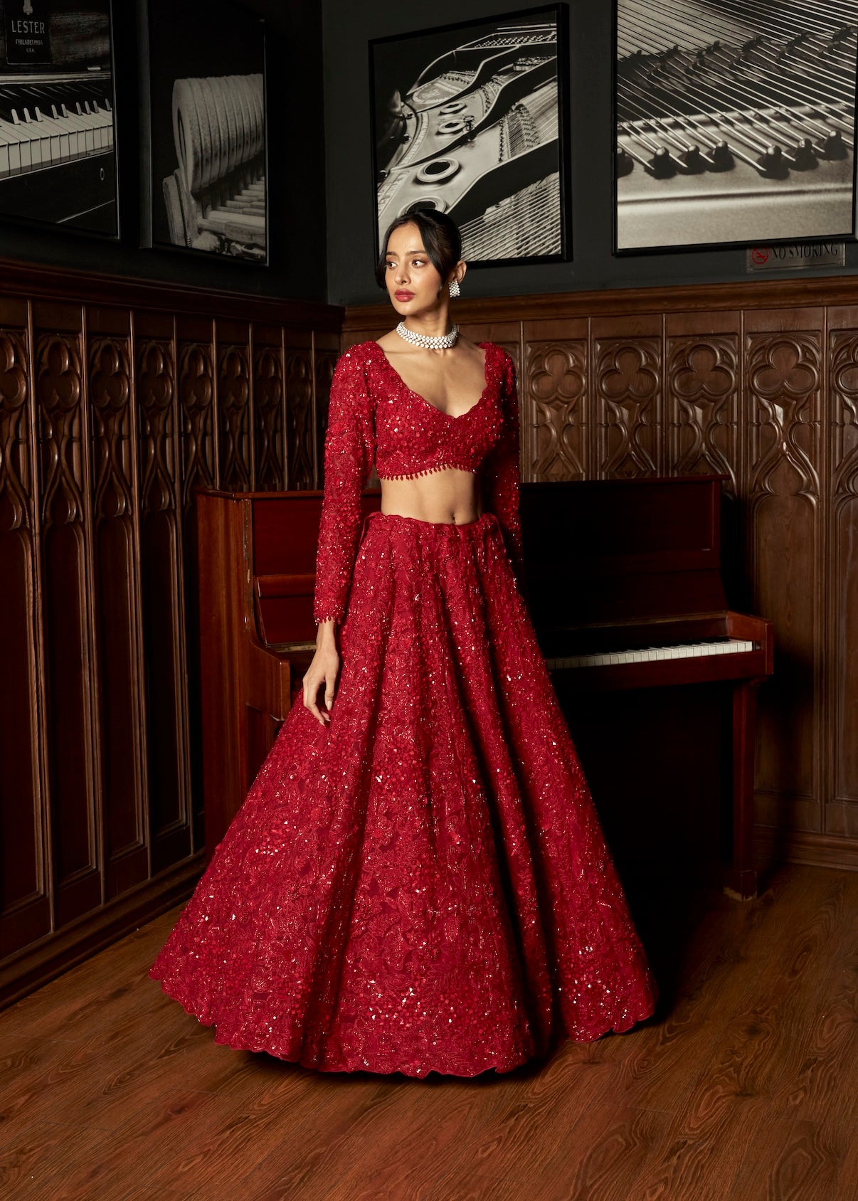 RED BRIDAL LEHENGA SET