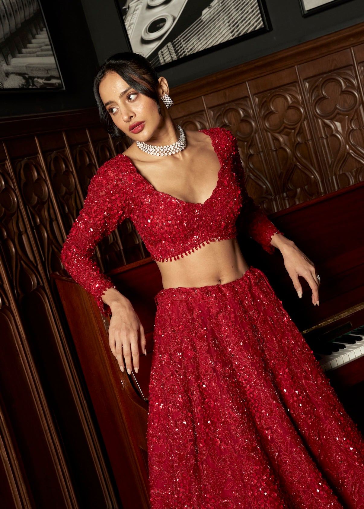 RED BRIDAL LEHENGA SET