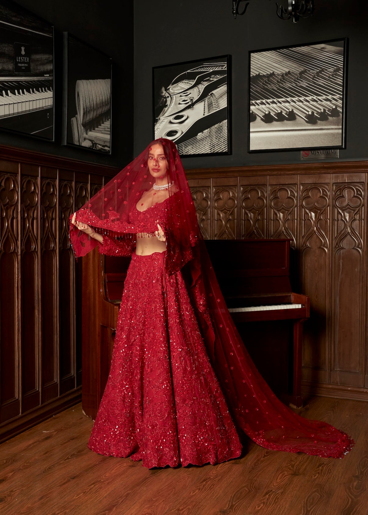 RED BRIDAL LEHENGA SET