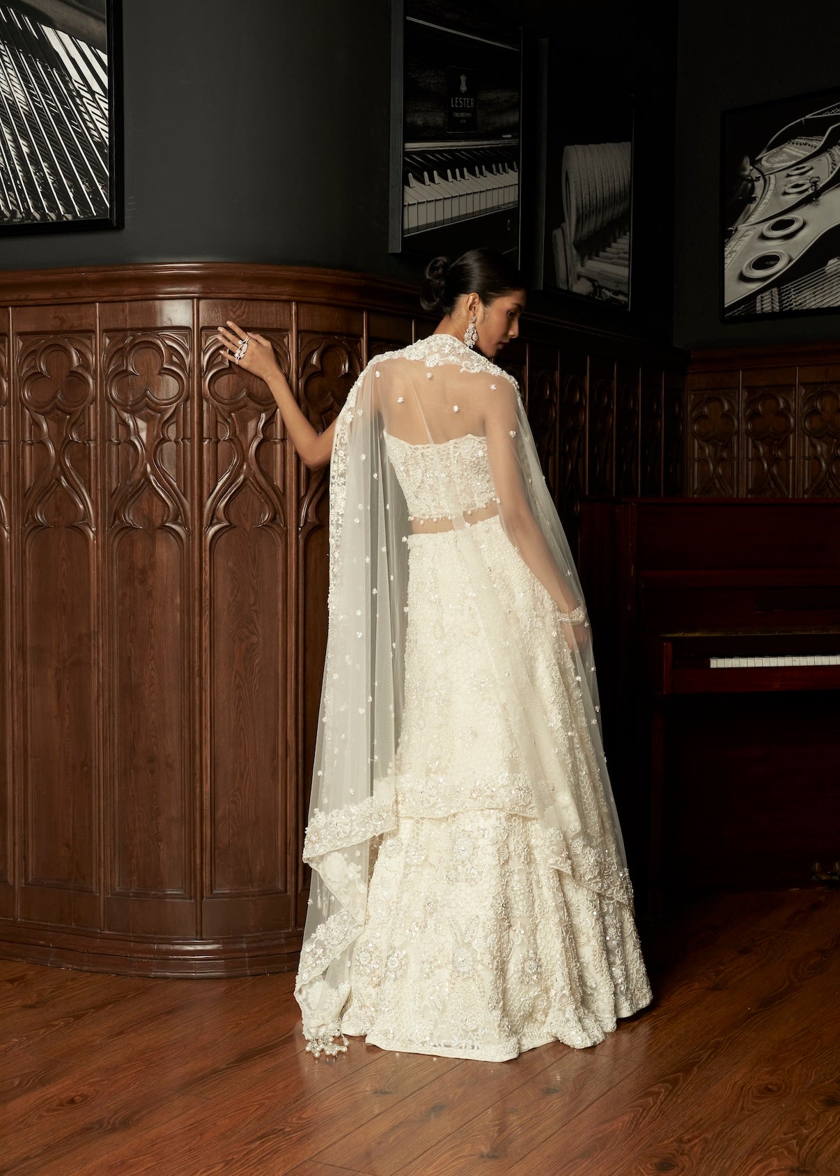 IVORY FISH CUT LEHENGA SET