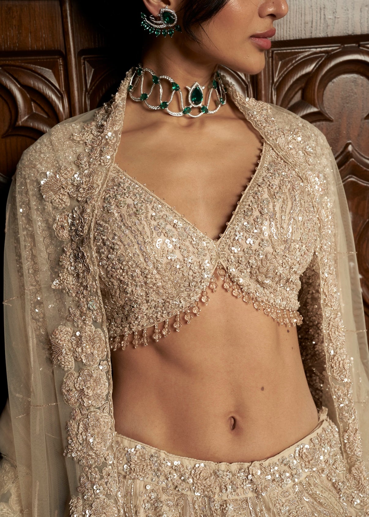 BEIGE LEHENGA SET