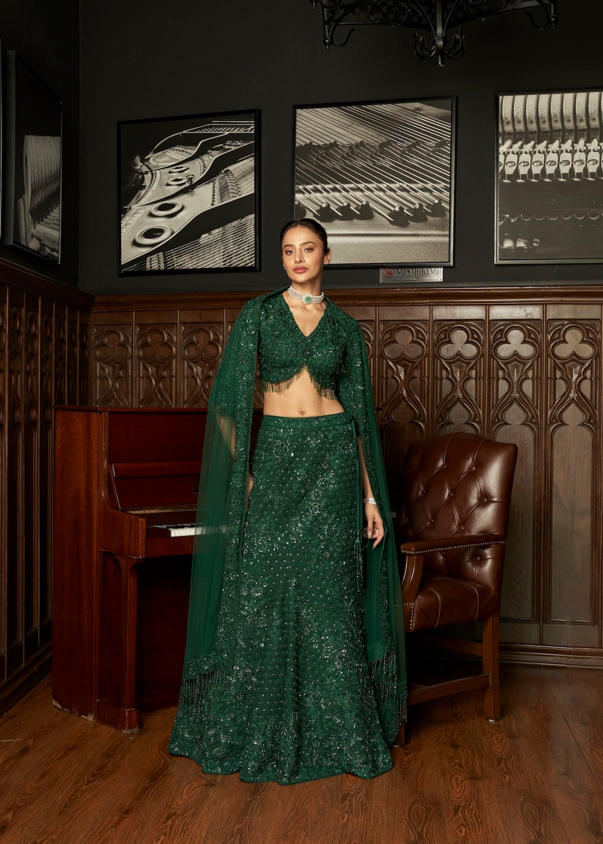 EMERALD FISHCUT LEHENGA SET