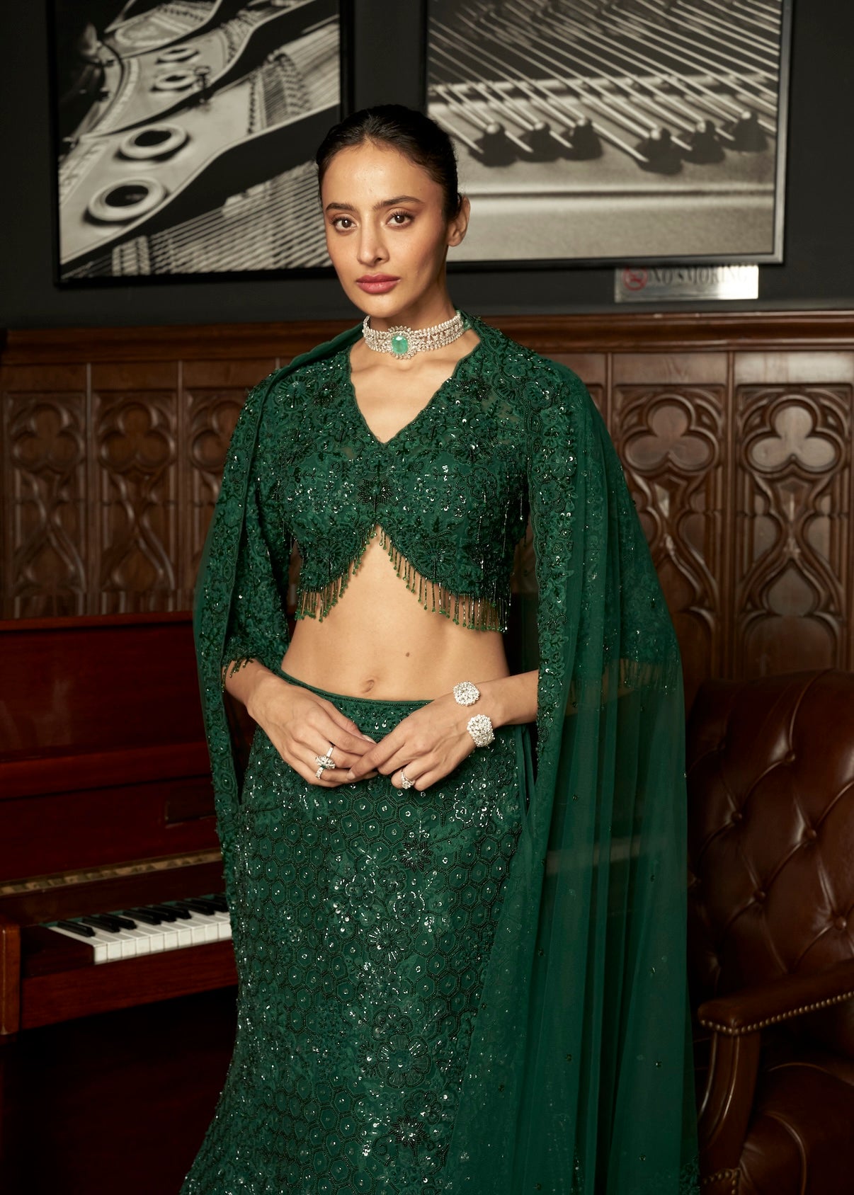 EMERALD FISHCUT LEHENGA SET
