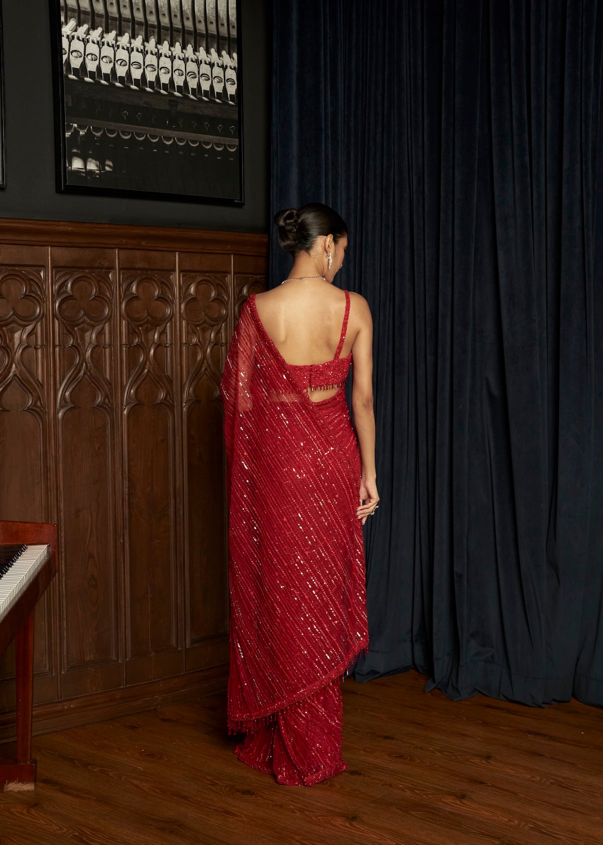 RED STATEMENT SAREE