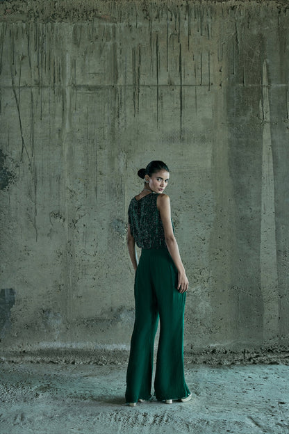 EMERALD CRYSTAL JACKET WITH PANTS SET