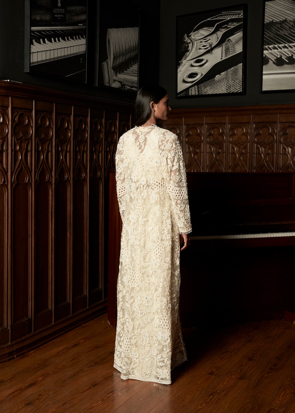 IVORY JACKET- SKIRT SET