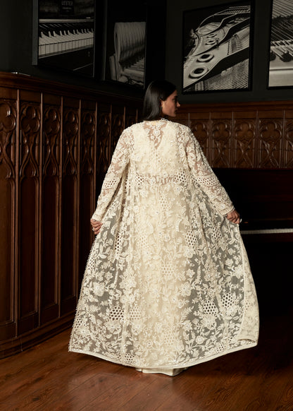 IVORY JACKET- SKIRT SET