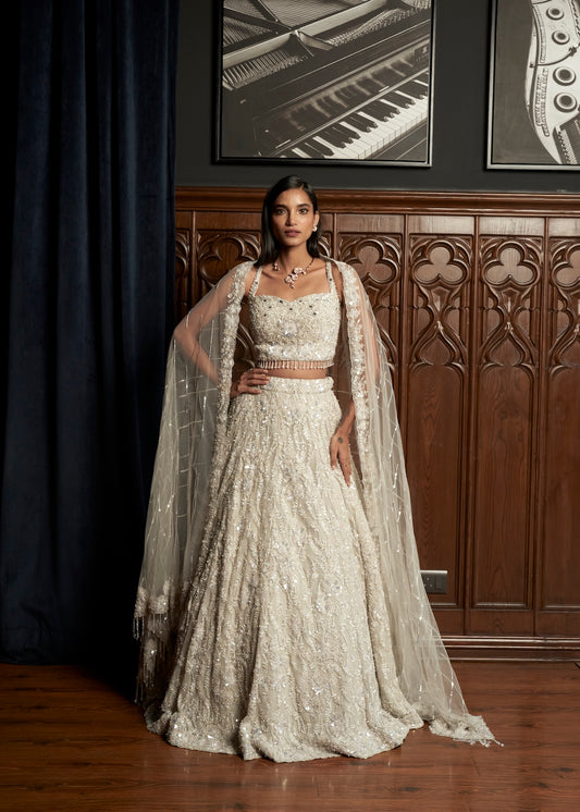 GREY LEHENGA SET