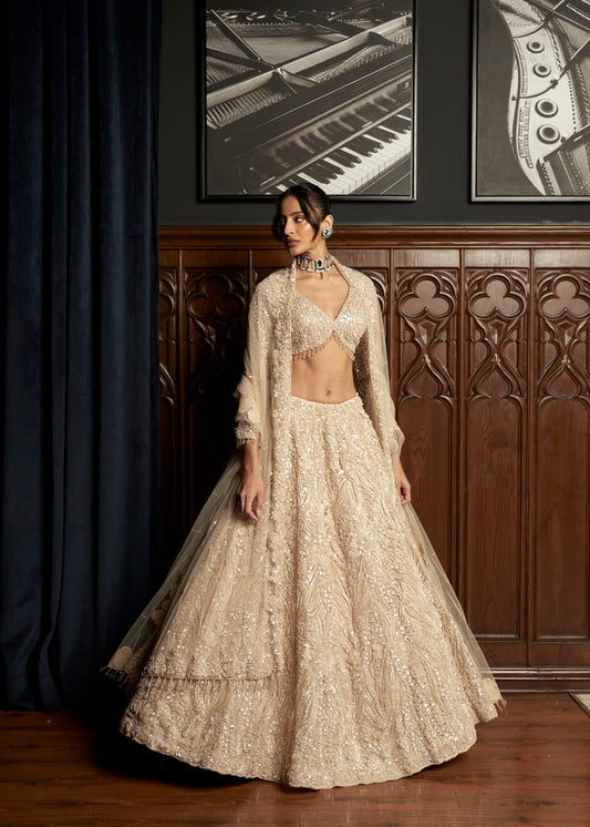 BEIGE LEHENGA SET